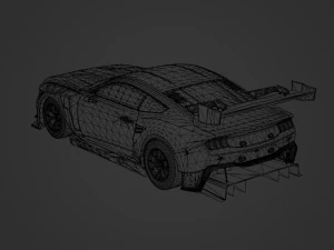 Mustang GT3 S650 2024 - FULL INTERIOR 3D Model