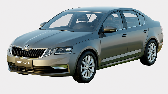 Skoda Octavia 2019 Base Model Modello 3D .c4d .max .obj .3ds .fbx .stl .blend 