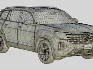 Volkswagen Atlas 2024 Base Model Modelo 3D