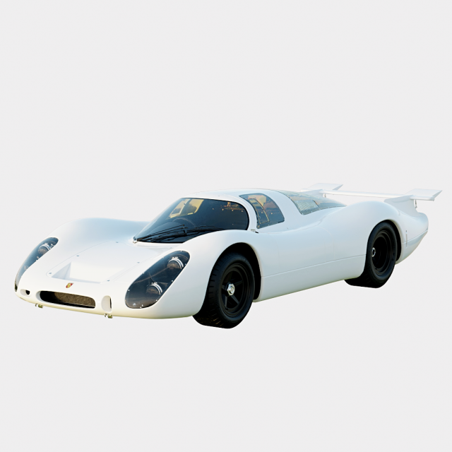 Porsche 908 LH 1969 No Livery 3D Model .c4d .max .obj .3ds .fbx .stl .blend 