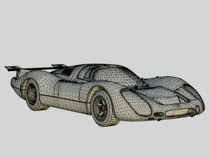 Porsche 908 LH 1969 No Livery 3D Model