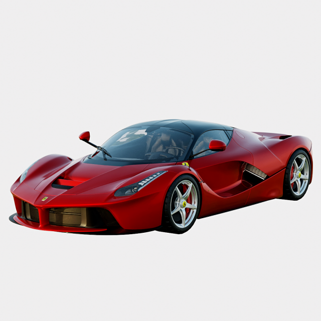 Ferrari LaFerrari 2014 Basic Trim Model 3D .c4d .max .obj .3ds .fbx .stl .blend 