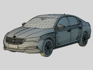 Skoda Superb 2021 Sportline Plus Spec 3D 模型