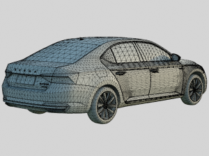 Skoda Superb 2021 Sportline Plus Spec 3D 模型