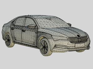 Skoda Superb 2021 Sportline Plus Spec 3D 模型