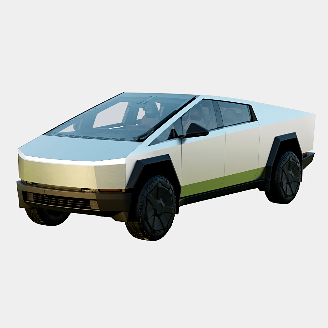 Tesla Cybertruck 2024 Production Version 3D Model .c4d .max .obj .3ds .fbx .stl .blend 