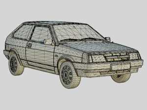 Lada VAZ 2108 1984 91 Spec 3D Model