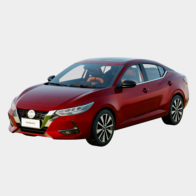 Nissan Sentra 2021 SR Spec Modelo 3D .c4d .max .obj .3ds .fbx .stl .blend 