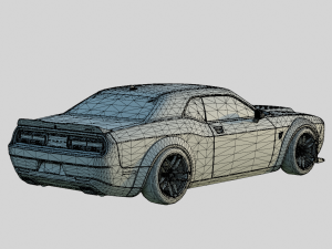 Dodge Challenger SRT Hellcat Widebody 2018 3D Model