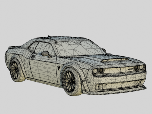 Dodge Challenger SRT Hellcat Widebody 2018 3D Model