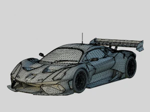 Brabham BT62 2018 Road Legal Version 3D Model