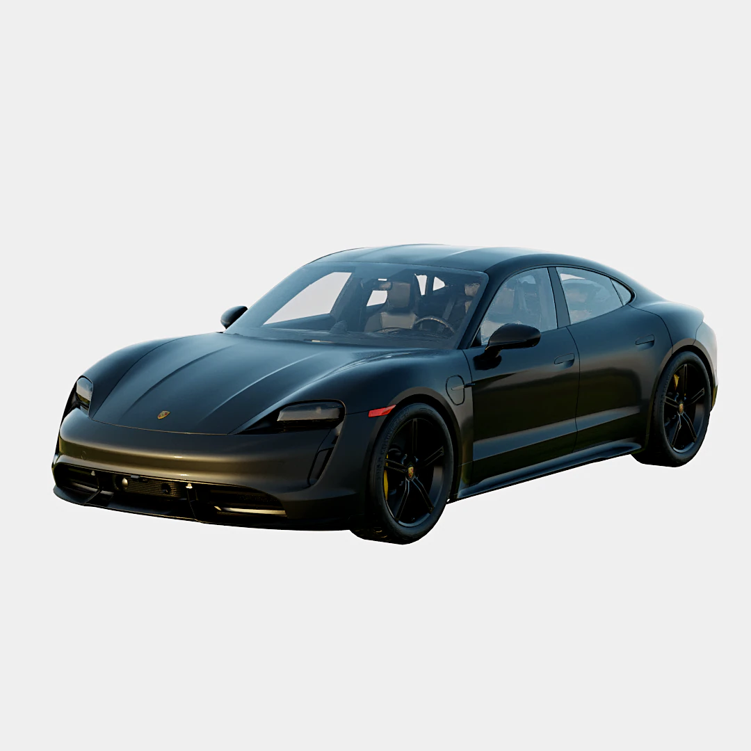 Porsche Taycan Turbo S 2020 3D Model .c4d .max .obj .3ds .fbx .stl .blend 