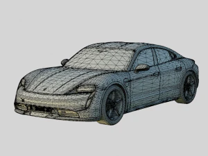 Porsche Taycan Turbo S 2020 3D Model