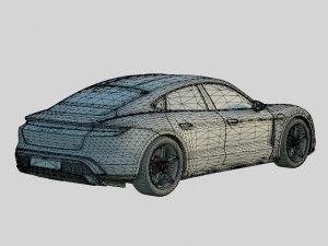 Porsche Taycan Turbo S 2020 3D Model