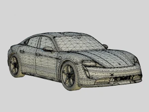 Porsche Taycan Turbo S 2020 3D Model