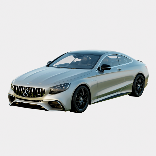 Mercedes-AMG S63 4Matic 2020 Coupe 3D Model .c4d .max .obj .3ds .fbx .stl .blend 