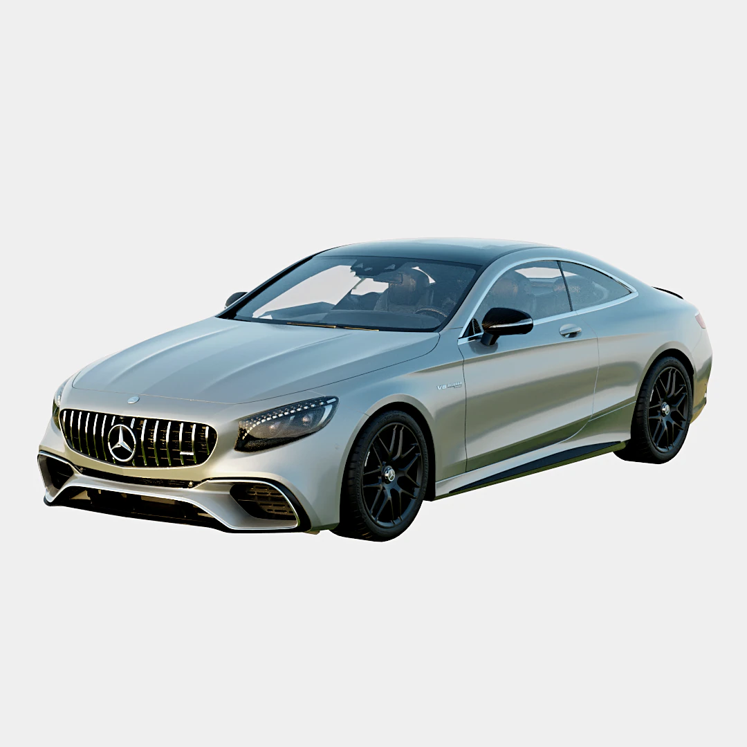Mercedes-AMG S63 4Matic 2020 Coupe 3D Model .c4d .max .obj .3ds .fbx .stl .blend