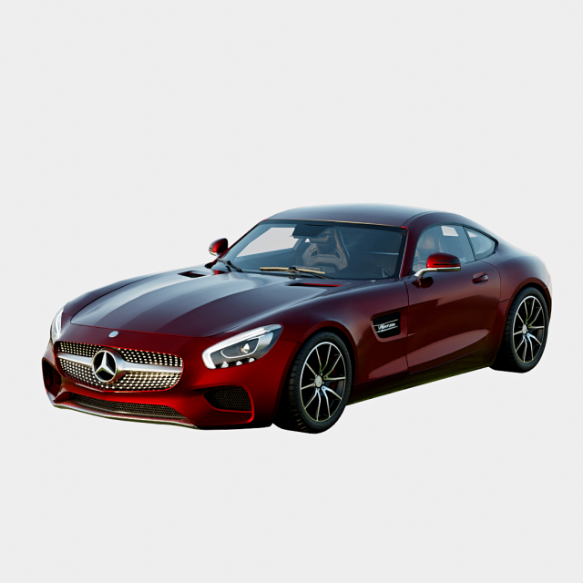 Mercedes-AMG GT S 2016 3D Model .c4d .max .obj .3ds .fbx .stl .blend 