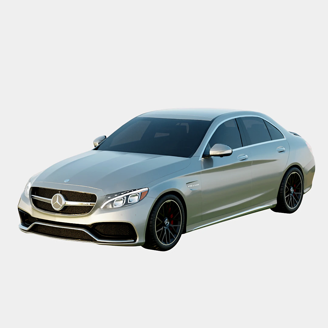 Mercedes-AMG C63 S 2018 Sedan 3D Model .c4d .max .obj .3ds .fbx .stl .blend