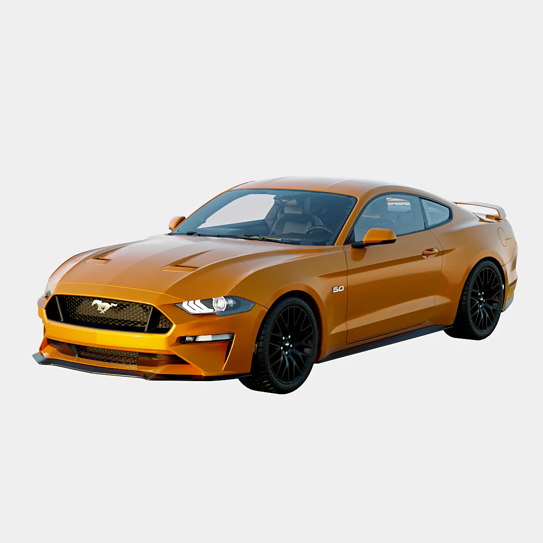 Mustang GT 2018 3D Model .c4d .max .obj .3ds .fbx .stl .blend 
