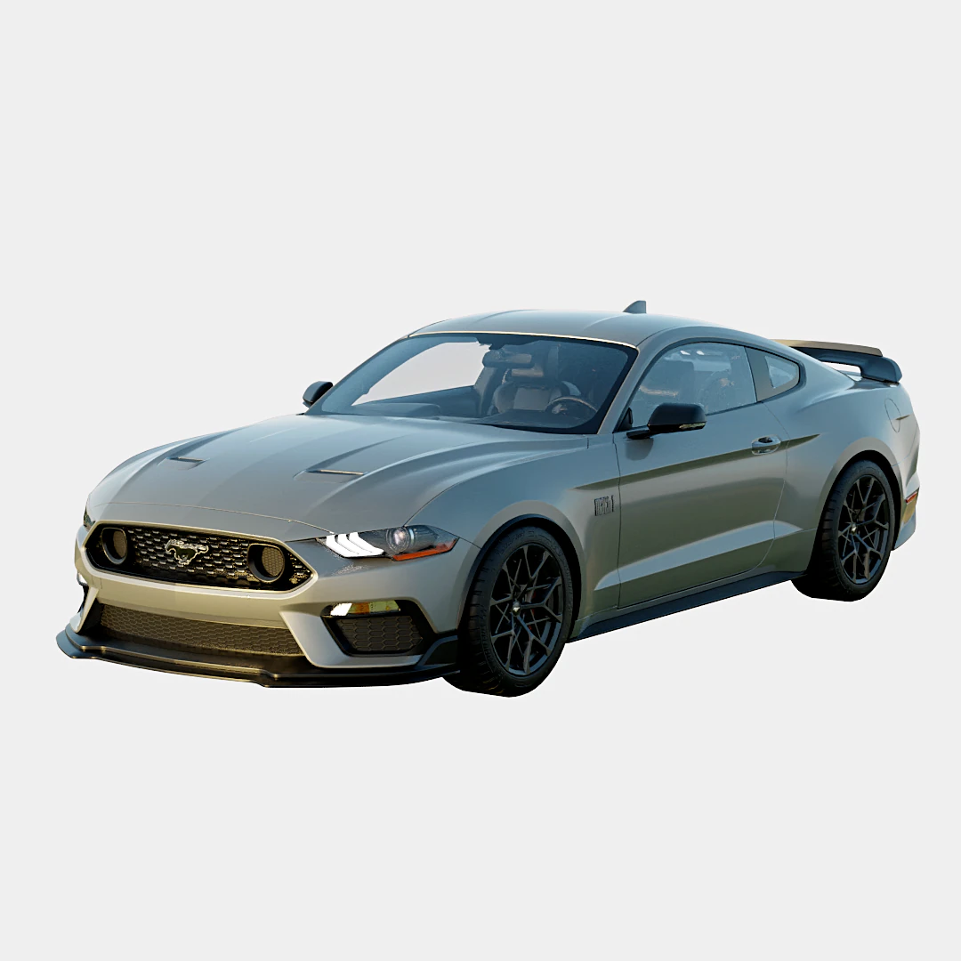 Mustang Mach 1 2021 No Livery 3D Model .c4d .max .obj .3ds .fbx .stl .blend 