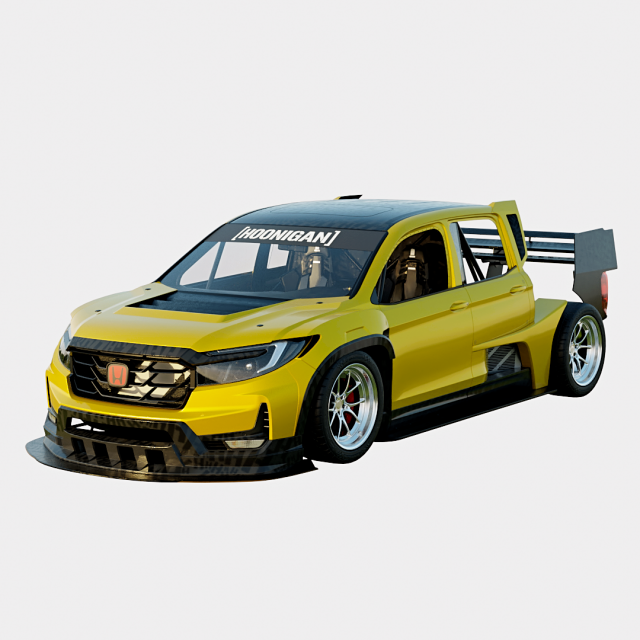 Honda Hoonigan IndyTruck 2022 Based on Honda Ridgeline 2017 3D 模型 .c4d .max .obj .3ds .fbx .stl .blend