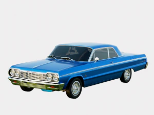 Chevrolet Impala SS 1964 Sed&atilde; 2 portas Modelo 3D