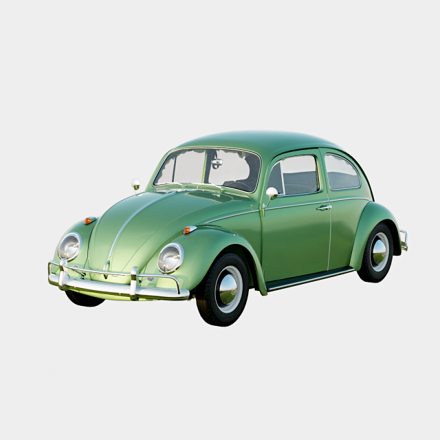 Volkswagen Beetle 1966 Euro Spec 3D Модель .c4d .max .obj .3ds .fbx .stl .blend 
