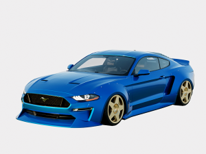 Mustang GT 2018 Clinched Widebody Kit 3D Model