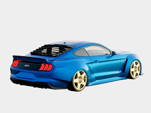 Mustang GT 2018 Clinched Widebody Kit Model 3D