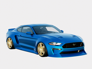 Mustang GT 2018 Clinched Widebody Kit Model 3D