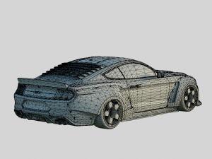 Mustang GT 2018 Clinched Widebody Kit Model 3D