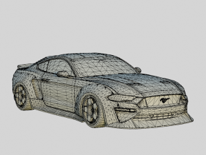 Mustang GT 2018 Clinched Widebody Kit Model 3D