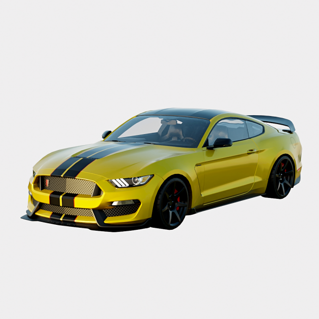 Mustang Shelby GT350r 2016 3D मॉडल .c4d .max .obj .3ds .fbx .stl .blend 