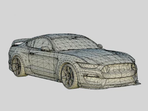Mustang Shelby GT350r 2016 3D Model