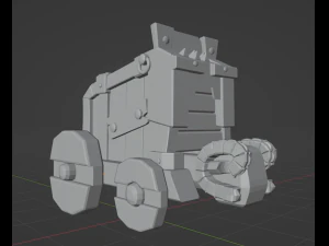 《部落冲突》中的破墙者 4 级 3D 模型