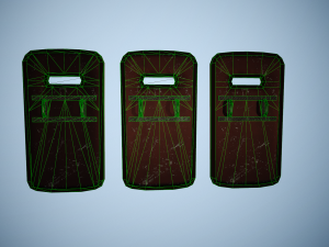 Low-poly police shield PACK 3D Model