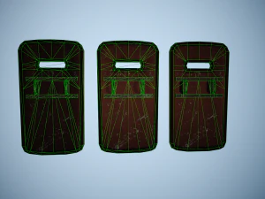 Low-poly police shield PACK 3D Model