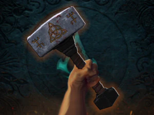 Młot Walhalli, niski poli Model 3D