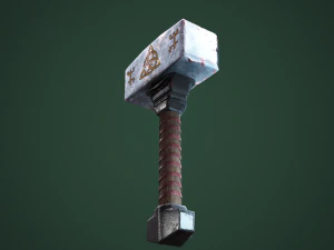 Valhalla hammer low poly 3D Model