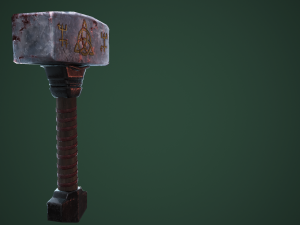 Valhalla hammer low poly Modelo 3D