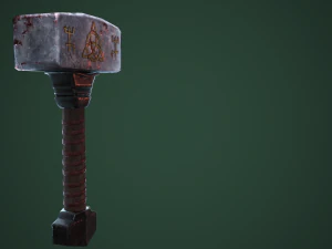 Valhalla hammer low poly 3D Model