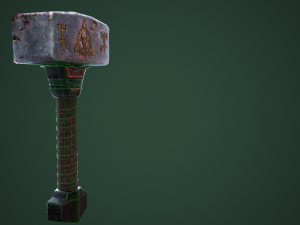 Valhalla hammer low poly Modelo 3D