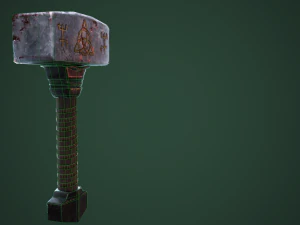 Valhalla hammer low poly 3D Model