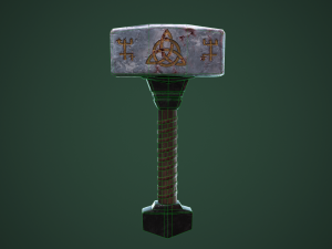 Valhalla hammer low poly Modelo 3D