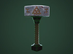 Valhalla hammer low poly 3D Model