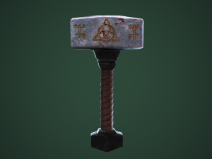 Valhalla hammer low poly Modelo 3D