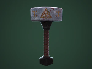 Valhalla hammer low poly 3D Model