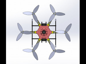 Industrial Drone-Hexacopter Drone Modello di stampa 3D