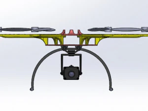 Industrial Drone-Hexacopter Drone 3D Print Model
